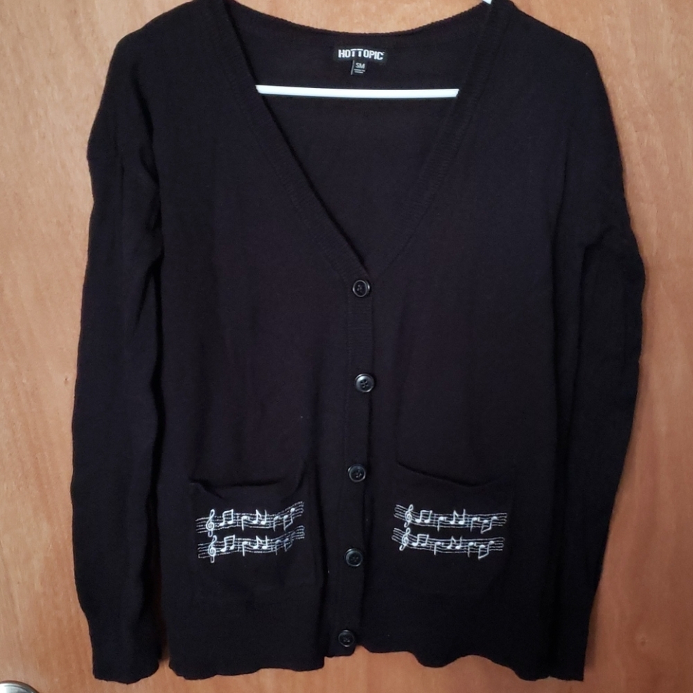 Musical note cardigan